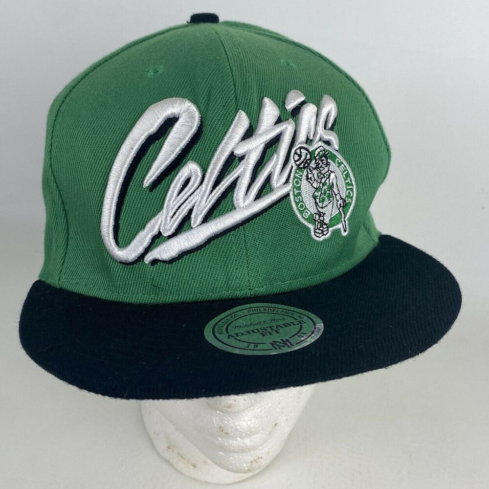 Vtg Mitchell & Ness Boston Celtics Hat Hardwood Classics Vintage Snapback Cap